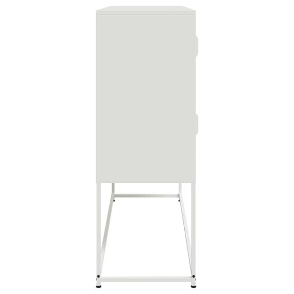 vidaXL skænk 100,5x39x107 cm stål hvid