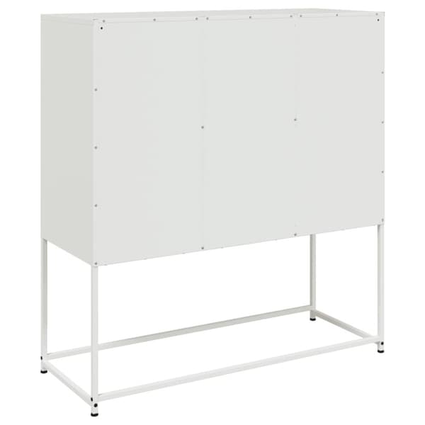 vidaXL skænk 100,5x39x107 cm stål hvid