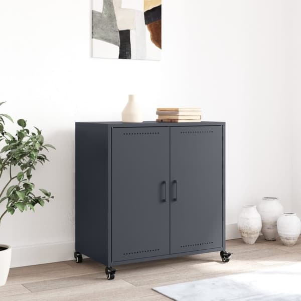 vidaXL skab 68,5x39x72 cm stål antracitgrå