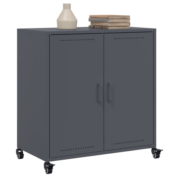 vidaXL skab 68,5x39x72 cm stål antracitgrå