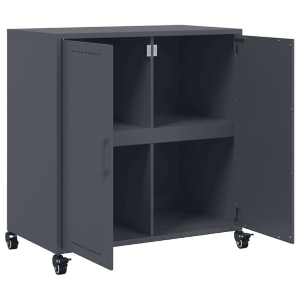 vidaXL skab 68,5x39x72 cm stål antracitgrå