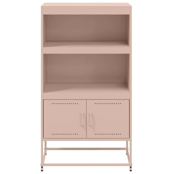 vidaXL Highboard sennepsgul 68,5x38,5x107 cm stål