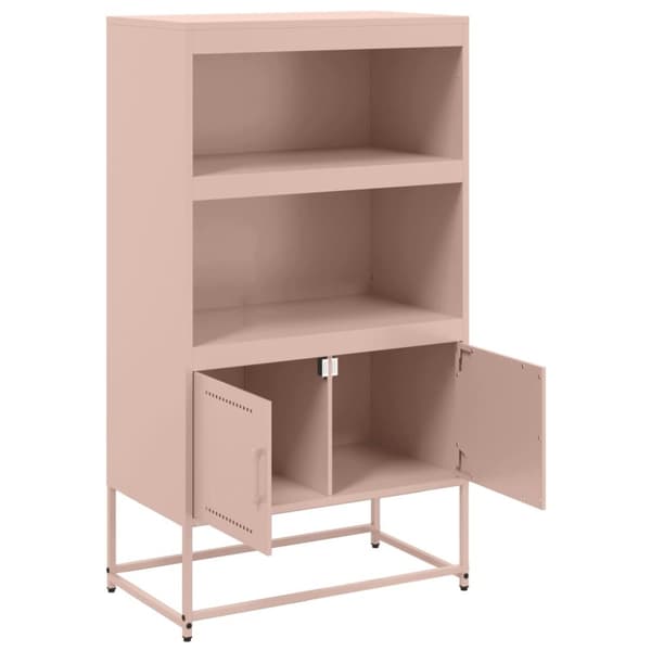 vidaXL Highboard sennepsgul 68,5x38,5x107 cm stål