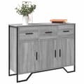 Miniatyrbilde 2 av 11: vidaXL Skjenk grå sonoma 97x32,5x74,5 cm konstruert tre
