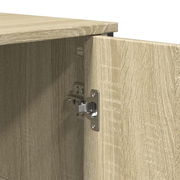 vidaXL Skjenk sonoma eik 78x35,5x74,5 cm konstruert tre