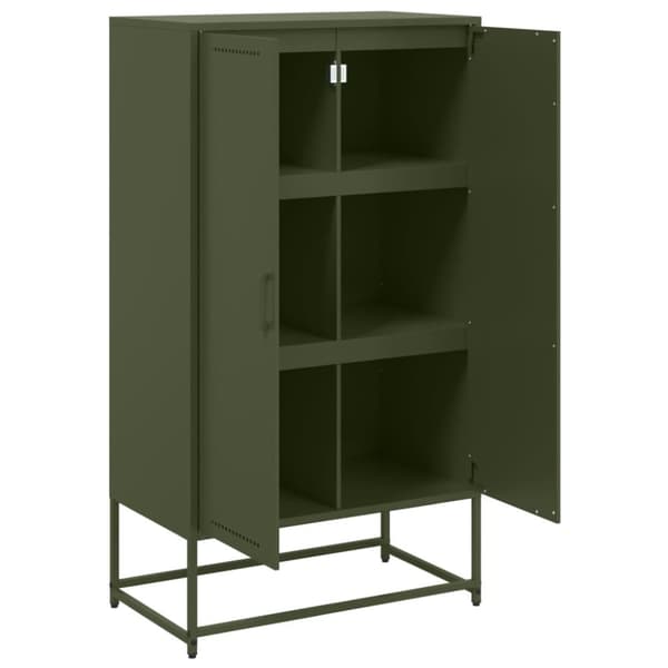 vidaXL skab 68,5x38,5x123,5 cm stål hvid