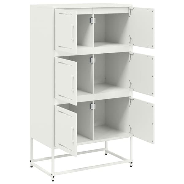 vidaXL Senkki valkoinen 68,5x38,5x123,5 cm teräs