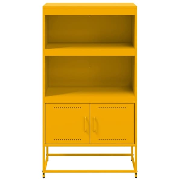 vidaXL skab 68,5x38,5x123,5 cm stål sennepsgul