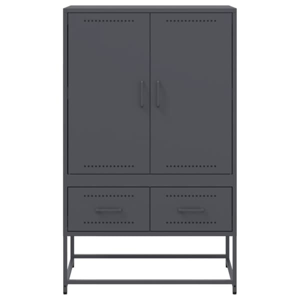 vidaXL Highboard antrasitt 68x39x111,5 cm stål