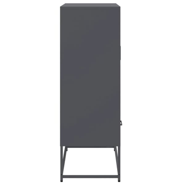 vidaXL Highboard antrasitt 68x39x111,5 cm stål