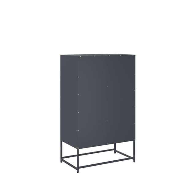 vidaXL Highboard antrasitt 68x39x111,5 cm stål