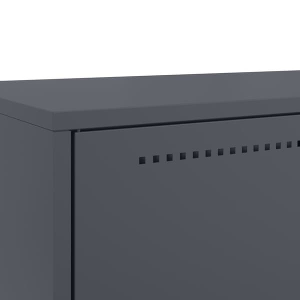 vidaXL Highboard antrasitt 68x39x111,5 cm stål