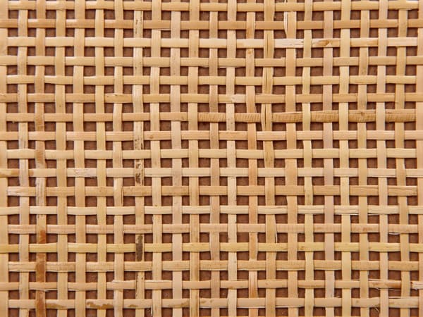 Skänk med 3 Dörrar Rotting Spånskiva Ljust Trä Furu Boho-stil Vardagsrum