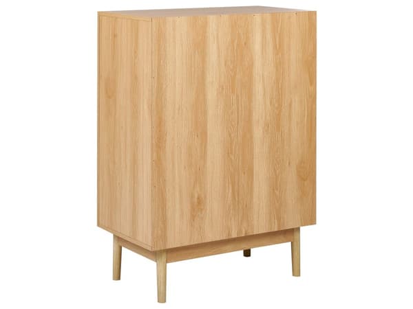 Skänk med 2 Dörrar Rotting Spånskiva Ljust Trä Furu Boho-stil Vardagsrum