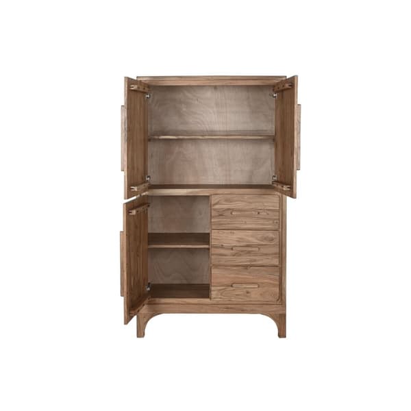 Skænk Home ESPRIT Lys brun Akacie 90 x 45 x 160 cm
