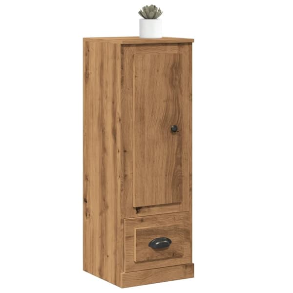 vidaXL skænk 36x35,5x103,5 cm konstrueret træ egetræslook