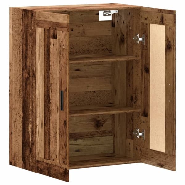 vidaXL Veggmontert skap gammelt tre 69,5x34x90 cm konstruert tre