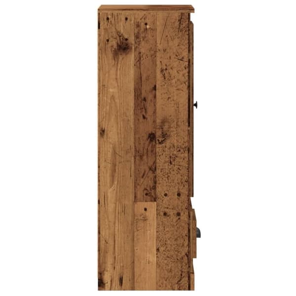 vidaXL Högskåp åldrat trä 36x35,5x103,5 cm konstruerat trä