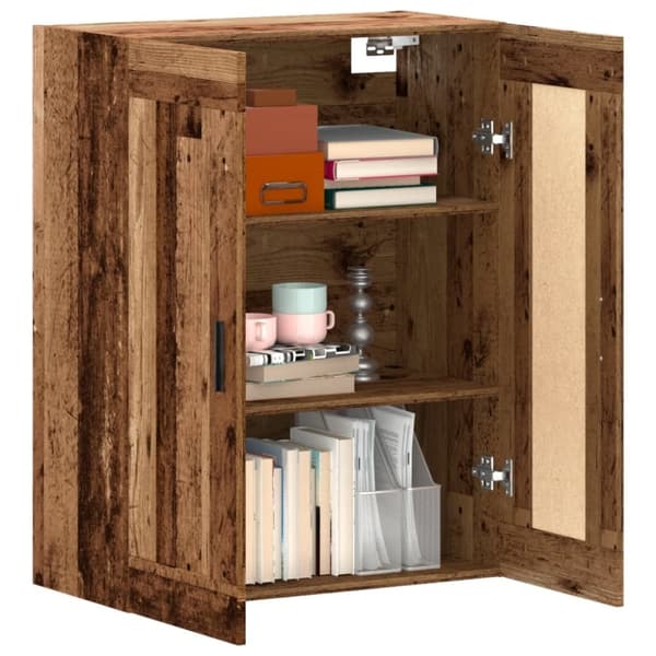 vidaXL vægskab 69,5x34x90 cm konstrueret træ gammelt træ-look