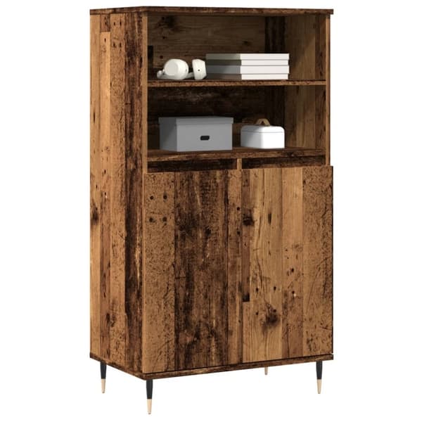 vidaXL skab 60x36x110 cm konstrueret træ gammelt træ-look
