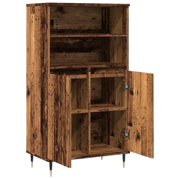 vidaXL skab 60x36x110 cm konstrueret træ gammelt træ-look