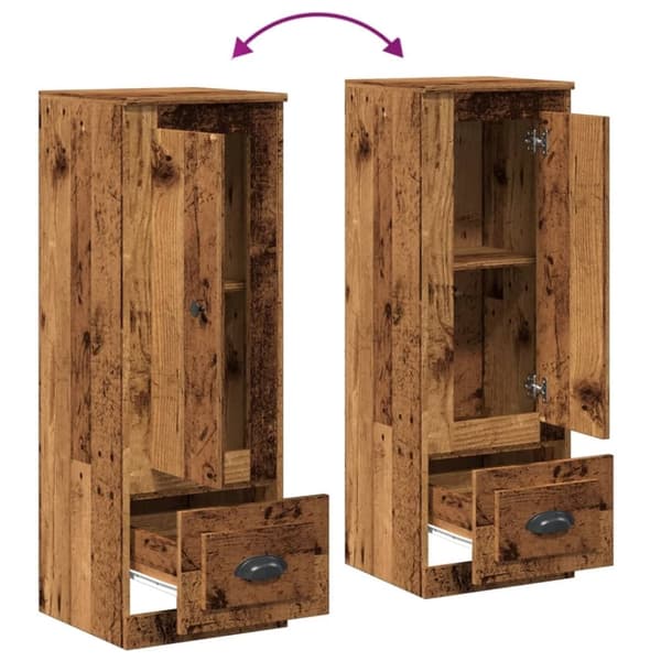 vidaXL skab 36x35,5x103,5 cm konstrueret træ gammelt træ-look