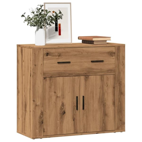 vidaXL Senkki artesaani tammi 80x33x70 cm tekninen puu