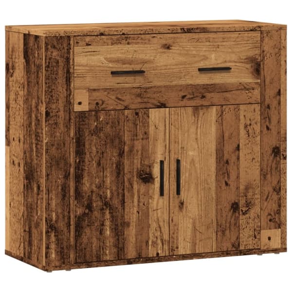 vidaXL skænk 80x33x70 cm konstrueret træ gammelt træ-look