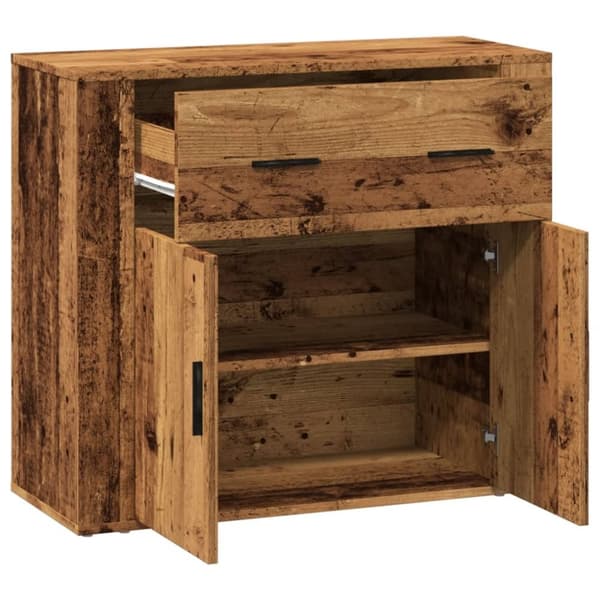 vidaXL skænk 80x33x70 cm konstrueret træ gammelt træ-look
