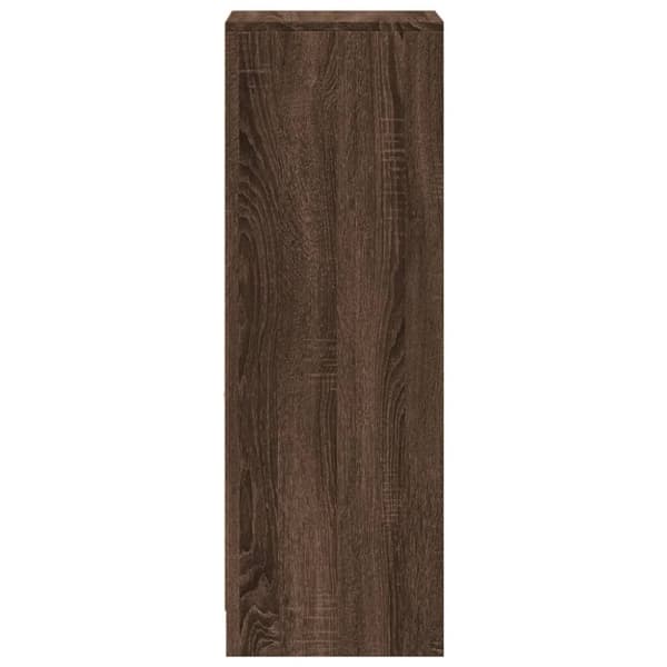 vidaXL Skjenk med LED brun eik 38x34x100 cm konstruert tre