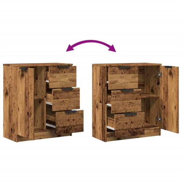 vidaXL Skjenk gammelt tre 60x30x70 cm konstruert tre