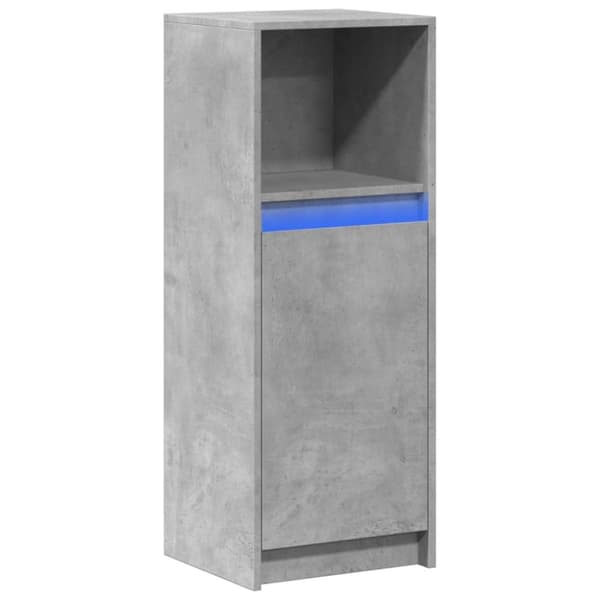 vidaXL Senkki LED-valoilla betoninharmaa 38x34x100 cm tekninen puu
