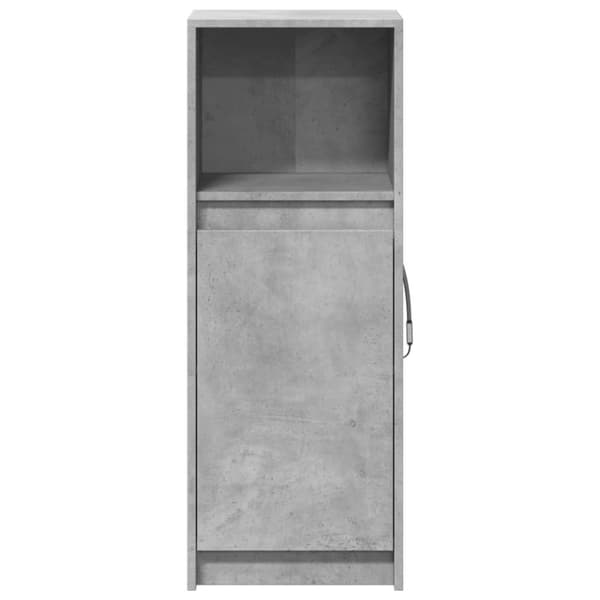 vidaXL Senkki LED-valoilla betoninharmaa 38x34x100 cm tekninen puu