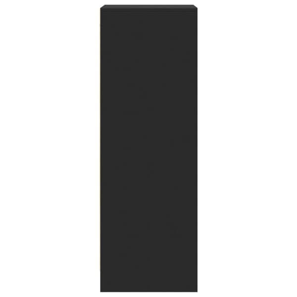 vidaXL skænk med LED-lys 42,5x34x100 cm konstrueret træ sort