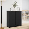 Miniatyrbillede 5 af 11: vidaXL skænk med LED-lys 77x34x85 cm konstrueret træ sort