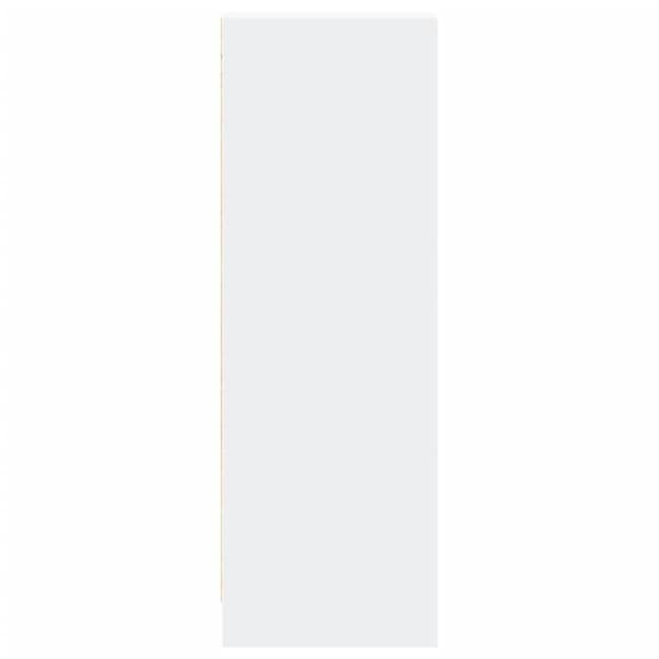 vidaXL Skänk med LED vit 42,5x34x100 cm konstruerat trä