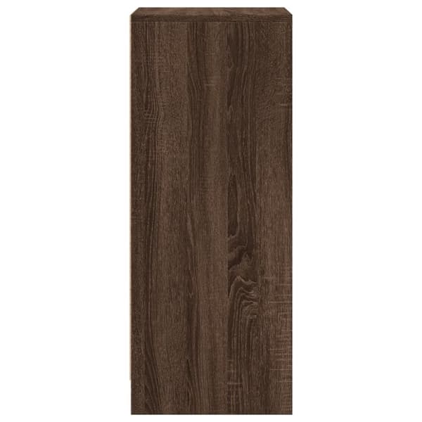 vidaXL Skänk med LED brun ek 42,5x34x85 cm konstruerat trä