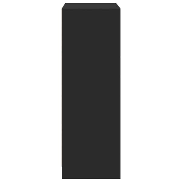 vidaXL reol med LED 72x34x100 cm konstrueret træ sort