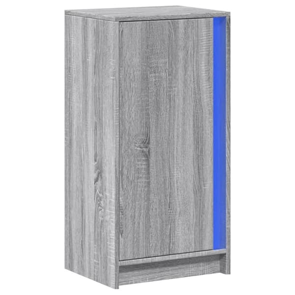vidaXL skab med LED-lys 42,5x34x85 cm konstrueret træ grå sonoma-eg