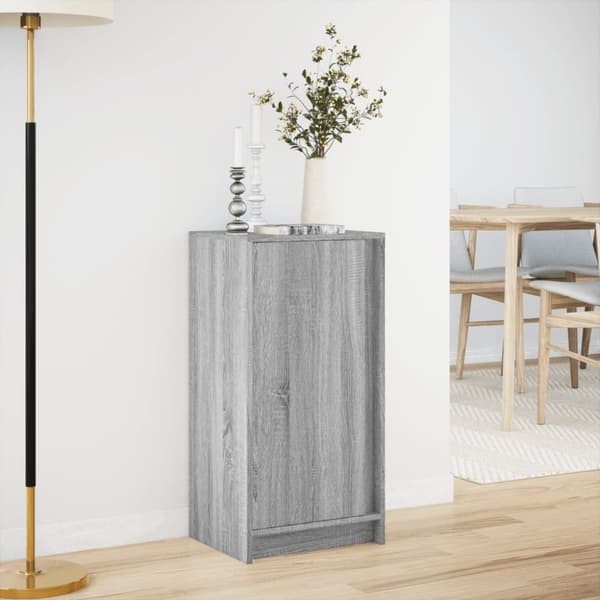 vidaXL skab med LED-lys 42,5x34x85 cm konstrueret træ grå sonoma-eg