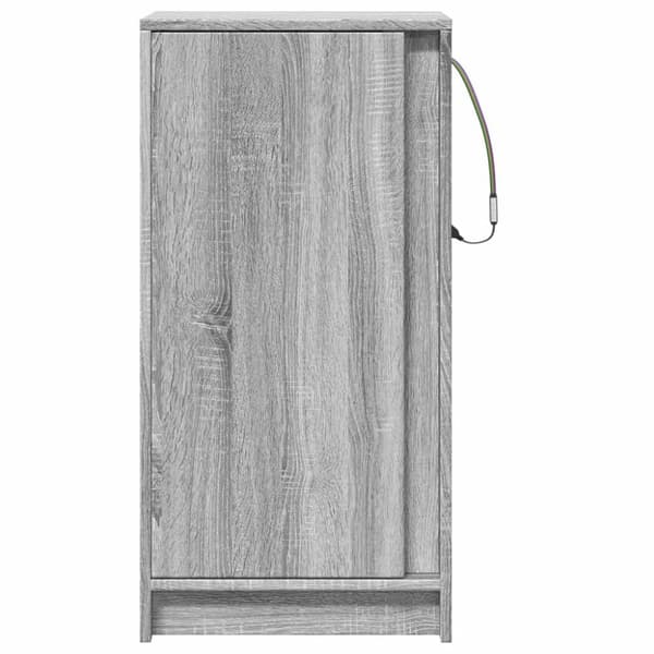 vidaXL skab med LED-lys 42,5x34x85 cm konstrueret træ grå sonoma-eg