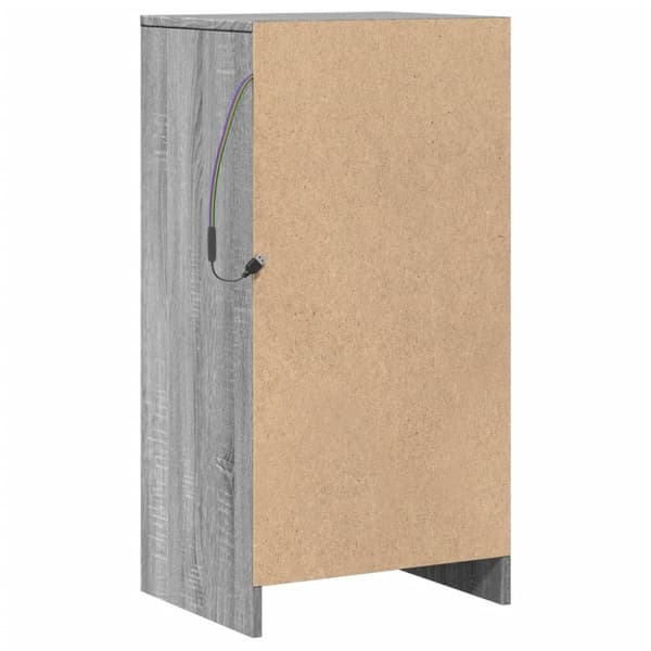 vidaXL skab med LED-lys 42,5x34x85 cm konstrueret træ grå sonoma-eg