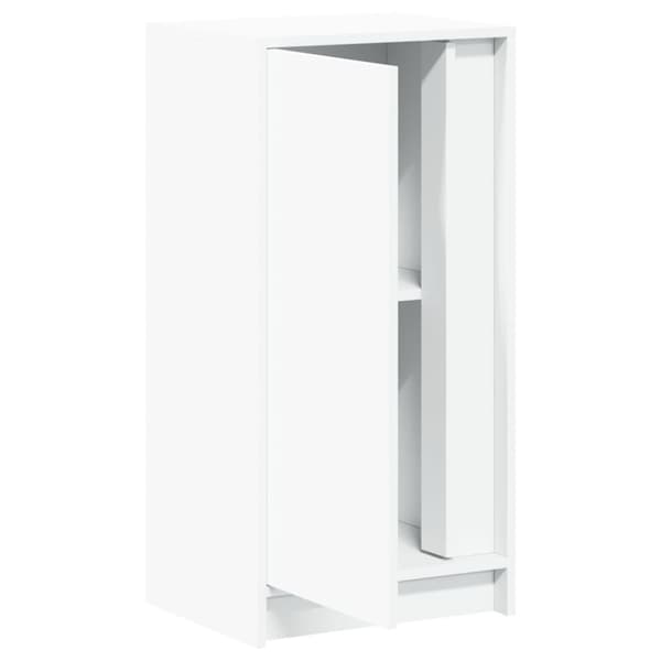 vidaXL skænk med LED-lys 42,5x34x85 cm konstrueret træ hvid