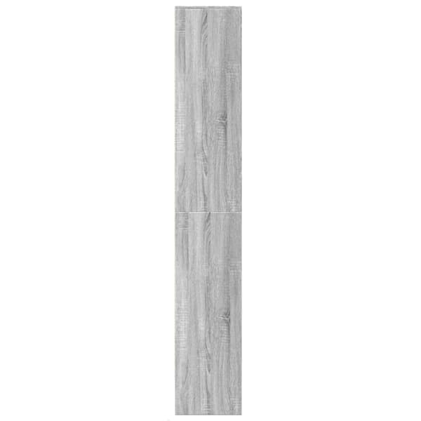 vidaXL Garderobe med LED grå sonoma 69x32,5x200 cm konstruert tre