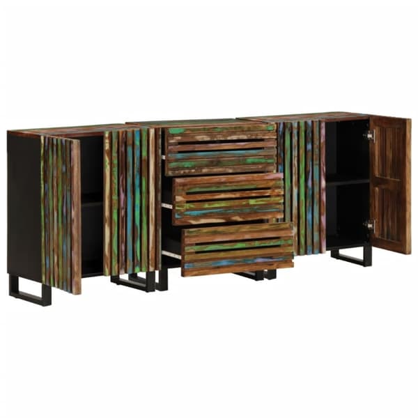 vidaXL Skjenker 3 stk 60x34x75 cm heltre akasie