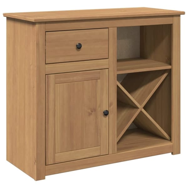 vidaXL Skjenk med skuffer Panama 93x40x80 cm heltre furu