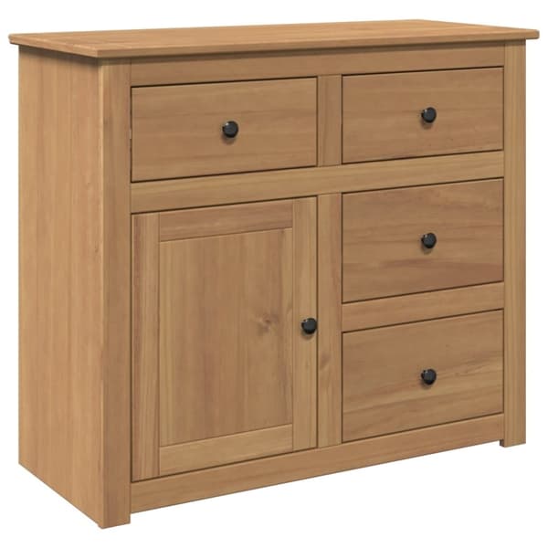 vidaXL Skjenk med skuffer Panama 93x40x80 cm heltre furu