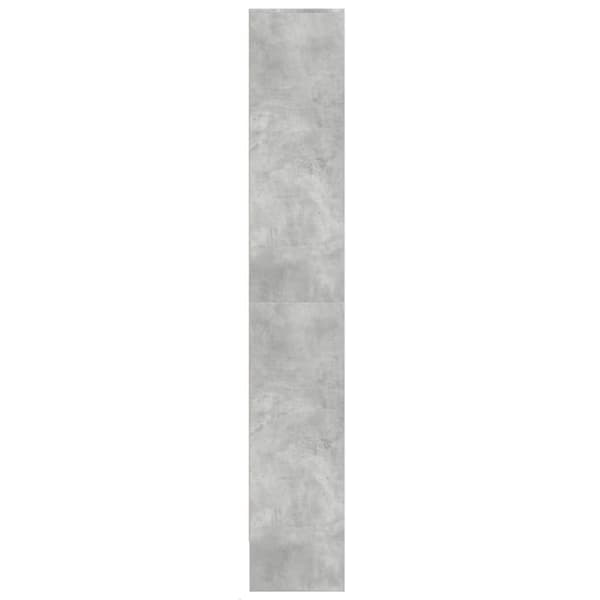 vidaXL Garderobe med LED betonggrå 69x32,5x200 cm konstruert tre