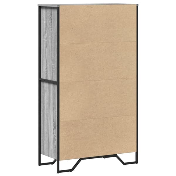 vidaXL skab 79,5x35,5x137,5 cm konstrueret træ grå sonoma-eg