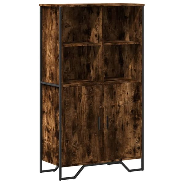 vidaXL Högskåp rökfärgad ek 79,5x35,5x137,5 cm konstruerat trä